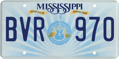 MS license plate BVR970