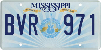 MS license plate BVR971