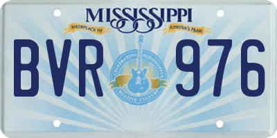 MS license plate BVR976