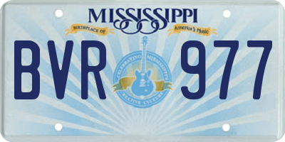 MS license plate BVR977