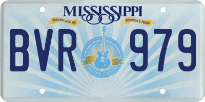 MS license plate BVR979