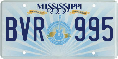 MS license plate BVR995