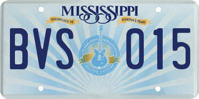MS license plate BVS015