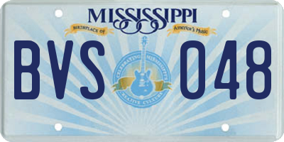 MS license plate BVS048