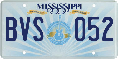 MS license plate BVS052