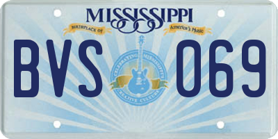 MS license plate BVS069
