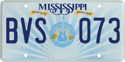 MS license plate BVS073
