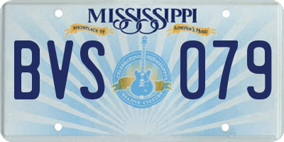 MS license plate BVS079