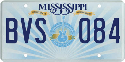 MS license plate BVS084