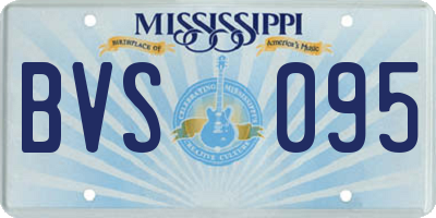 MS license plate BVS095