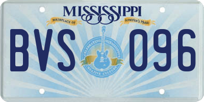 MS license plate BVS096