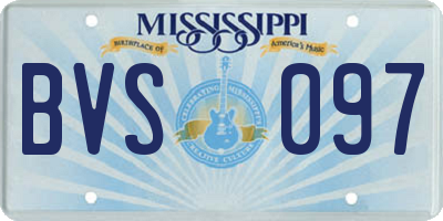 MS license plate BVS097