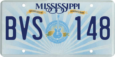 MS license plate BVS148