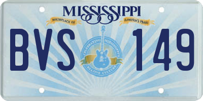 MS license plate BVS149