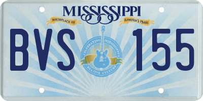 MS license plate BVS155
