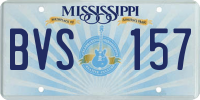 MS license plate BVS157