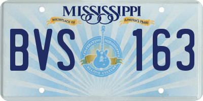 MS license plate BVS163