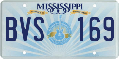 MS license plate BVS169