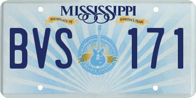 MS license plate BVS171
