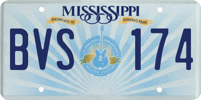 MS license plate BVS174