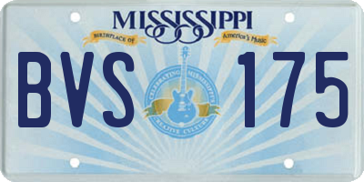 MS license plate BVS175