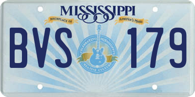 MS license plate BVS179