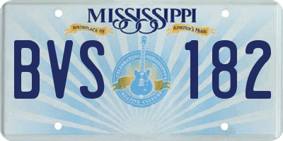 MS license plate BVS182
