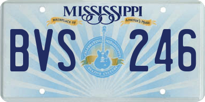 MS license plate BVS246