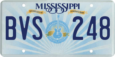 MS license plate BVS248