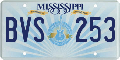 MS license plate BVS253