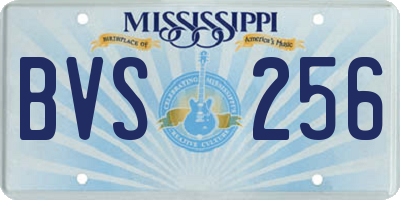 MS license plate BVS256