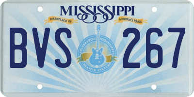 MS license plate BVS267