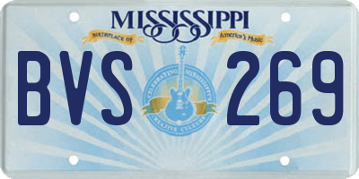 MS license plate BVS269