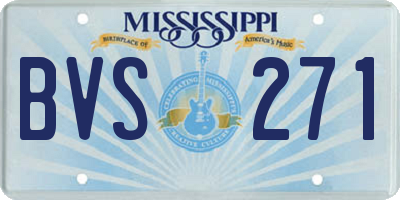 MS license plate BVS271