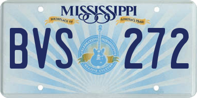 MS license plate BVS272