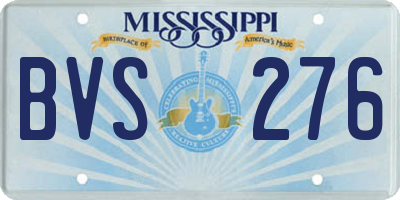 MS license plate BVS276