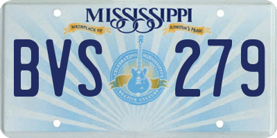 MS license plate BVS279