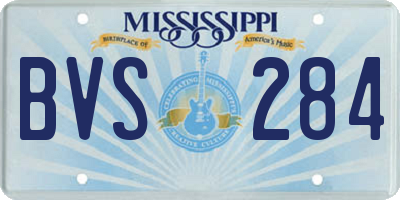 MS license plate BVS284