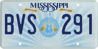 MS license plate BVS291