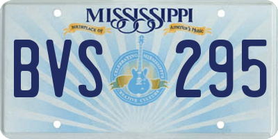 MS license plate BVS295