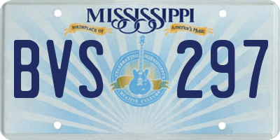 MS license plate BVS297