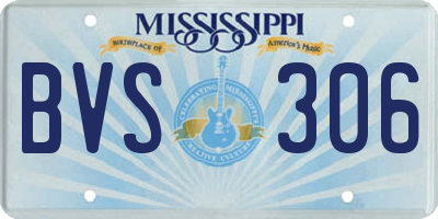 MS license plate BVS306