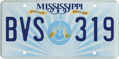 MS license plate BVS319