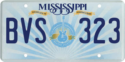 MS license plate BVS323
