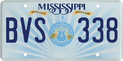 MS license plate BVS338