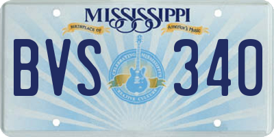 MS license plate BVS340