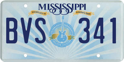 MS license plate BVS341