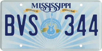 MS license plate BVS344