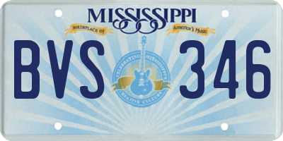 MS license plate BVS346