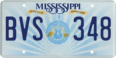 MS license plate BVS348